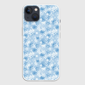 Чехол для iPhone 13 с принтом Морозное Снежное Утро ,  |  | merry christmas | дед мороз | ёлка | зима | мороз | новый год | подарок | праздник | рождество | с новым годом | сантаклаус | снег | снеговик | снегурочка | снежинки | снежные узоры | узоры