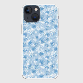 Чехол для iPhone 13 mini с принтом Морозное Снежное Утро ,  |  | merry christmas | дед мороз | ёлка | зима | мороз | новый год | подарок | праздник | рождество | с новым годом | сантаклаус | снег | снеговик | снегурочка | снежинки | снежные узоры | узоры