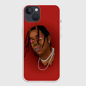 Чехол для iPhone 13 с принтом Поплывший Тревис ,  |  | hip hop | rap | rep | travis scott | исполнители | исполнитель | музыка | реп | трвис скотт | тревис скотт