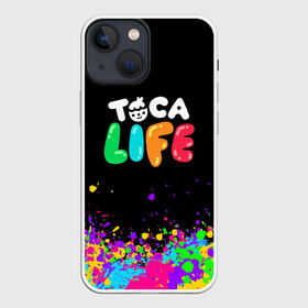 Чехол для iPhone 13 mini с принтом TOCA BOCA LIFE БРЫЗГИ КРАСОК ,  |  | digital toys | gamer | games | helicopter taxi | pets | toca boca | toca hair salon | toca kitchen | toca life | toca life city | toca life worl | toca tea party | video games | игры