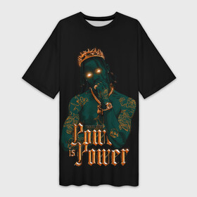 Платье-футболка 3D с принтом Сила Тревиса ,  |  | hip hop | rap | rep | travis scott | исполнители | исполнитель | музыка | реп | трвис скотт | тревис скотт