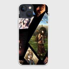 Чехол для iPhone 13 mini с принтом Атака титанов портреты. ,  |  | attack on titan | monsters | атака титанов | монстры | титаны