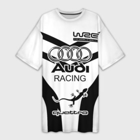 Платье-футболка 3D с принтом Audi  Quattro ,  |  | audi | ауди | гонки | логотипы | надписи | немецкая классика | немецкие машины