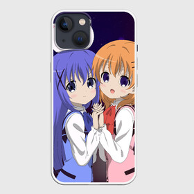 Чехол для iPhone 13 с принтом Gochuumon wa Usagi Desu ka | Cocoa, Chino  Tippi ,  |  | anime | chino kafuu | gochuumon wa usagi desu ka | hot cocoa | аниме | заказывали кролика | кокоа хото | чино кафу