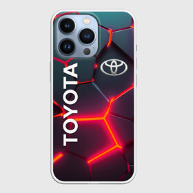 Чехол для iPhone 13 Pro с принтом TOYOTA 3D NEON  | ТОЙОТА  3Д ПЛИТЫ НЕОН ,  |  | auto | sport | toyota | авто | автомобиль | автомобильные | бренд | марка | машины | спорт | тойота
