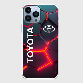 Чехол для iPhone 13 Pro Max с принтом TOYOTA 3D NEON  | ТОЙОТА  3Д ПЛИТЫ НЕОН ,  |  | auto | sport | toyota | авто | автомобиль | автомобильные | бренд | марка | машины | спорт | тойота