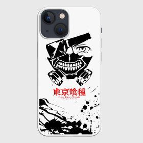 Чехол для iPhone 13 mini с принтом ТОКИЙСКИЙ ГУЛЬ (МАСКА КАНЕКИ) ,  |  | anime | ghoul | manga | tokyo | tokyo ghoul | аниме | гуль | канеки | кровь | манга | токийский гуль | токио