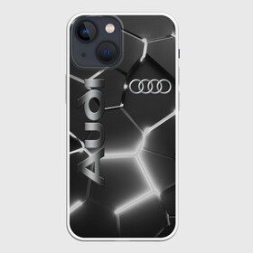 Чехол для iPhone 13 mini с принтом AUDI GREY 3D ПЛИТЫ ,  |  | audi | auto | rs | sport | авто | автомобиль | автомобильные | ауди | бренд | марка | машины | спорт