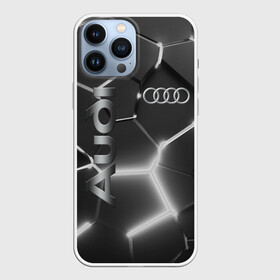 Чехол для iPhone 13 Pro Max с принтом AUDI GREY 3D ПЛИТЫ ,  |  | audi | auto | rs | sport | авто | автомобиль | автомобильные | ауди | бренд | марка | машины | спорт