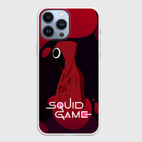 Чехол для iPhone 13 Pro Max с принтом Игра в кальмара Red   Black ,  |  | among us | squid game | выживание | игра в кальмара | кальмар | корейский | корея | хван чжун хо | чо сан