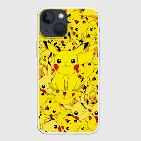 Чехол для iPhone 13 mini с принтом ПИКАЧУ ПОКЕМОН PIKA PIKA ,  |  | animals | pika | pika pika | pikachu | pokemon | детектив пикачу | животные | звери | пика | пикачу | покемон