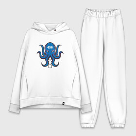 Женский костюм хлопок Oversize с принтом Ojingeo geim синий кальмар ,  |  | squid game | ви ха чжун | игра на выживание | королевская битва | ли чон чжэ | о ён су | пак хэ су
