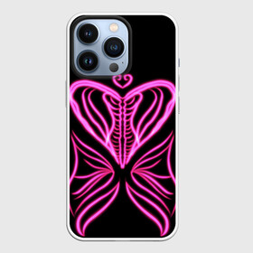Чехол для iPhone 13 Pro с принтом Бабочка любви ,  |  | бабочка | люблю | любовь | рёбра | розовое сердечко | розовое сердце | сердечко | сердце
