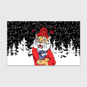 Бумага для упаковки 3D с принтом Тигр в красном , пластик и полированная сталь | круглая форма, металлическое крепление в виде кольца | Тематика изображения на принте: 2022 | fir forest | happy new year | hearts | merry christmas | red hat | santa claus | scarf | snow | tiger | year of the tiger | год тигра | еловый лес | красная шапка | новый год | очки | рождество | санта клаус | сердца | снег | тигр | шарф