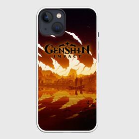 Чехол для iPhone 13 с принтом Genshin Impact   Закат над Ли Юэ ,  |  | liyue | teyvat | геншин | игра | импакт | ли юэ | тейват