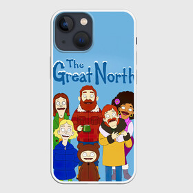 Чехол для iPhone 13 mini с принтом The Great North Семья ,  |  | Тематика изображения на принте: the great north | биф тобин | великий север | вольф тобин | джуди тобин | мун тобин | семья | хэм тобин