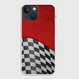 Чехол для iPhone 13 mini с принтом Финиш ,  |  | гонка | текстура | финиш | флаг | шашка