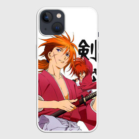 Чехол для iPhone 13 с принтом Бродяга Кенсин    Химура ,  |  | rk | ruroken | rurouni kenshin | samurai x | аниме | бродяга кэнсин | манга | самурай икс | химура