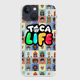 Чехол для iPhone 13 mini с принтом Toca Boca characters | Тока бока персонажи ,  |  | characters | toca boca | детская игра | игра | лого | логотип | персонажи | прикоснуться ко рту | тока бока