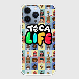 Чехол для iPhone 13 Pro с принтом Toca Boca characters | Тока бока персонажи ,  |  | Тематика изображения на принте: characters | toca boca | детская игра | игра | лого | логотип | персонажи | прикоснуться ко рту | тока бока