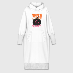 Платье удлиненное хлопок с принтом Pumpkin Game ,  |  | halloween | hallowen | hallowin | haloween | halowen | halowin | hello | helloween | hellowen | helowen | день всех святых | тыква | халловин | халлоуин | халлуин | халовин | халоуин | халуин | хелловин | хеллоуин | хеллуин | хеловин | хелоуин