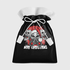 Подарочный 3D мешок с принтом Mary Christmas (черепа) , 100% полиэстер | Размер: 29*39 см | christmas | merry christmas | santa claus | дед мороз | ёлка | зима | мороз | новый год | подарок | праздник | рождество | с новым годом | санта клаус | снегурочка | снежинки