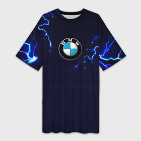 Платье-футболка 3D с принтом BMW разряд молнии. ,  |  | bmw | bmw performance | m | motorsport | performance | бмв | моторспорт