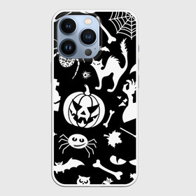 Чехол для iPhone 13 Pro с принтом Микс ,  |  | halloween | арт | графика | зомби | мистика | праздник | скелет | тыква | ужасы | хэллоуин | череп