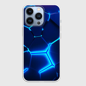 Чехол для iPhone 13 Pro с принтом 3D ПЛИТЫ | NEON STEEL | НЕОНОВЫЕ ПЛИТЫ ,  |  | 3d | abstraction | among as | counter strike | geometry | hexagon | lol | neon | paints | stripes | texture | triangle | wow | абстракция | амонг ас | брызги | геометрия | краски | неон | неоновый | разлом | соты | текстура