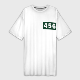 Платье-футболка 3D с принтом Игра в кальмара Сон Ки Хун ,  |  | Тематика изображения на принте: 456 | главный герой | ира в кальмара | популярные сериалы | прикол | тюремная
