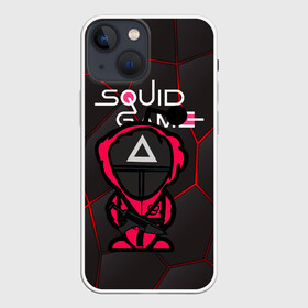 Чехол для iPhone 13 mini с принтом Squid game BLACK ,  |  | squid game | выживание | игра в кальмара | кальмар | корейский | корея