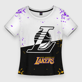 Женская футболка 3D Slim с принтом Коби Брайант Los Angeles Lakers, ,  |  | 24 | kobebryant | lakers | nba | баскетбол | баскетболист | коби брайант | лейкерс | нба | спорт