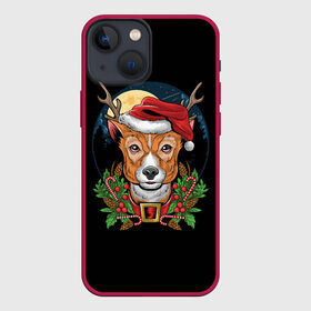 Чехол для iPhone 13 mini с принтом Рождественский Оленёнок ,  |  | Тематика изображения на принте: christmas | merry christmas | santa claus | дед мороз | ёлка | новогодние олени | новый год | оленёнок бэмби | оленёнок рудольф | с новым годом | сантаклаус | свитер с оленями | северный олень | снегурочка | снежинки