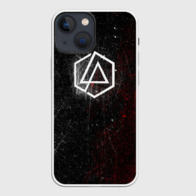 Чехол для iPhone 13 mini с принтом Linkin Park Logo | Линкин Парк ,  |  | album | bennington | chester | green | grunge | linkin park | mike | music | rock | shinoda | style | альбом | беннингтон | гитара | гранж | линкин парк | логотип | музыка | надпись | певец | полосы | потертости | рок | честер | шинода