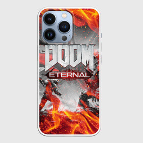 Чехол для iPhone 13 Pro с принтом DOOM ETERNAL | ДУМ ПАЛАЧ РОКА В ОГНЕ ,  |  | demons | devil | doom | doom eternal | doom guy | doom slayer | hell | iddqd | mark of the doom slayer | slayer | ад | гарнило | демоны | дум | палач | палач рока
