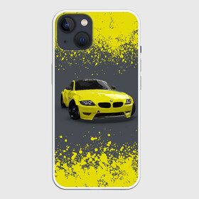 Чехол для iPhone 13 с принтом БМВ | ЖЕЛТЫЙ ПЕРФОРМАНС ,  |  | auto | auto sport | autosport | bmw | bmw performance | m | mka | performance | авто спорт | автомобиль | автоспорт | ам | бмв | бэха | желтый | желтый перформанс | машина | мка