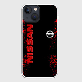 Чехол для iPhone 13 mini с принтом NISSAN RED ,  |  | nissan | авто | автомобиль | логотип | марка | машина | надпись | нисан | текстура