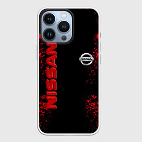 Чехол для iPhone 13 Pro с принтом NISSAN RED ,  |  | nissan | авто | автомобиль | логотип | марка | машина | надпись | нисан | текстура