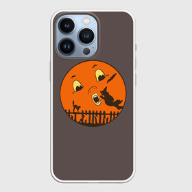 Чехол для iPhone 13 Pro с принтом Ожившая ночь ,  |  | bat | black | broom | c | cat | evening | face | fence | flight | full moon | halloween | mouse | mystic | night | sky | smile | sunrise | sunset | witch | ведьма | вечер | восход | забор | закат | кот | летучая | лицо | метла | мистика | м