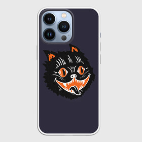 Чехол для iPhone 13 Pro с принтом Одержимый кот ,  |  | anger | black | cat | eyes | halloween | mad | mystic | obsessed | rage | teeth | бешеный | глаза | гнев | зубы | кот | мистика | одержимый | хэллоуин | черный | ярость
