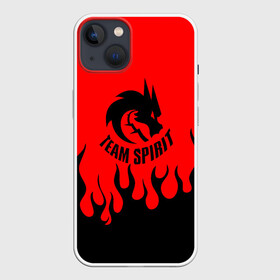 Чехол для iPhone 13 с принтом Тим спирит огонь. ,  |  | cs go | dota | dota 2 | fire | team spirit | дракон | киберспорт | кс го | огонь | спирит | тим спирит