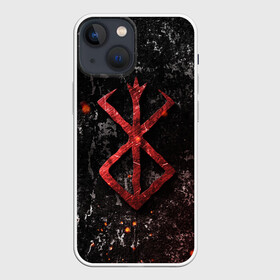 Чехол для iPhone 13 mini с принтом BERSERK LOGO GRUNGE RED ,  |  | anime | berserk | logo | аниме | берсерк | бесерк | лого | логотип | манга | мультфильм