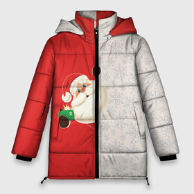Женская зимняя куртка Oversize с принтом Дед Мороз (селфи) , верх — 100% полиэстер; подкладка — 100% полиэстер; утеплитель — 100% полиэстер | длина ниже бедра, силуэт Оверсайз. Есть воротник-стойка, отстегивающийся капюшон и ветрозащитная планка. 

Боковые карманы с листочкой на кнопках и внутренний карман на молнии | christmas | merry christmas | santa claus | дед мороз | ёлка | зима | мороз | новый год | подарок | праздник | рождество | с новым годом | санта клаус | селфи | снегурочка | телефон | фото