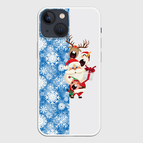 Чехол для iPhone 13 mini с принтом Подарок от Санты ,  |  | christmas | merry christmas | santa claus | гном | дед мороз | ёлка | зима | мороз | новый год | олень | подарок | праздник | рождество | с новым годом | санта клаус | снеговик | снегурочка | снежинки