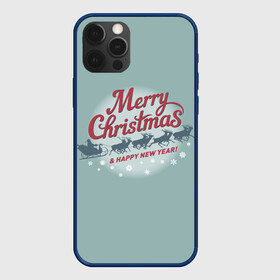Чехол для iPhone 12 Pro Max с принтом Merry Christmas (хо хо хо) , Силикон |  | christmas | merry christmas | santa claus | дед мороз | ёлка | зима | мороз | новый год | олени | подарок | праздник | рождество | с новым годом | сани с оленями | санта клаус | снегурочка | снежинки