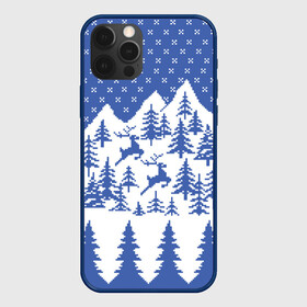 Чехол для iPhone 12 Pro Max с принтом Горные Олени , Силикон |  | merry christmas | алатырь | бабушкин свитер | вышиванка | горы | ёлка | зверь | зима | косули | лось | новый год | обережная вышивка | олень | орнамент | подарок | рождество | русская рубашка | свитер