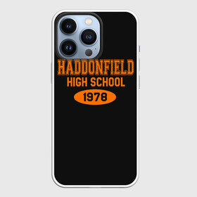 Чехол для iPhone 13 Pro с принтом Haddonfield High School 1978 ,  |  | Тематика изображения на принте: face | haddonfield | halloween | high | killer | leather | maniac | michael | myers | mystic | school | uniform | кожаное | лицо | майерс | майкл | мистика | старшая | униформа | форма | хаддонифилд | хэллоуин | ш