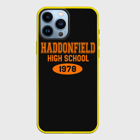 Чехол для iPhone 13 Pro Max с принтом Haddonfield High School 1978 ,  |  | Тематика изображения на принте: face | haddonfield | halloween | high | killer | leather | maniac | michael | myers | mystic | school | uniform | кожаное | лицо | майерс | майкл | мистика | старшая | униформа | форма | хаддонифилд | хэллоуин | ш
