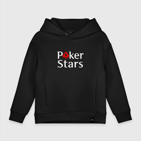 Детское худи Oversize хлопок с принтом PokerStars логотип , френч-терри — 70% хлопок, 30% полиэстер. Мягкий теплый начес внутри —100% хлопок | боковые карманы, эластичные манжеты и нижняя кромка, капюшон на магнитной кнопке | poker | poker stars | pokerstars | карты | лого | логотип | покер | покер старс | покерстарс