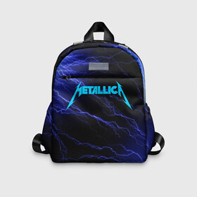 Детский рюкзак 3D с принтом METALLICA BLUE FLASH | МЕТАЛЛИКА СИНИЕ МОЛНИИ , 100% полиэстер | лямки с регулируемой длиной, сверху петелька, чтобы рюкзак можно было повесить на вешалку. Основное отделение закрывается на молнию, как и внешний карман. Внутри дополнительный карман. По бокам два дополнительных кармашка | flash | metallica | rock | джеймс хэтфилд | джейсон ньюстед | дэйв мастейн | кирк хэмметт | клифф бёртон | ларс ульрих | металлика | молнии | музыка | роберт трухильо | рок